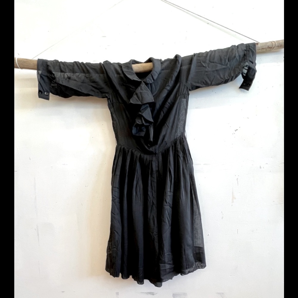 1960’s ruffle front dress Nancy Greer